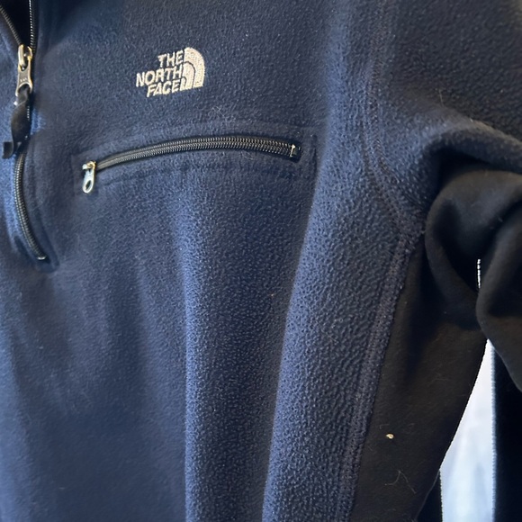 Northface 1/4 zip men’s navy and black fleece size large - Picture 7 of 9